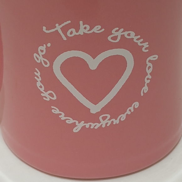 Life is Good Peach Coffee & Tea Mug Cup " Take Your Love Wherever You Go " - Picture 2 of 11